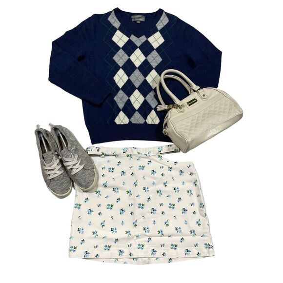 We Wore What Womens Skirt Women M Mini Cut Out Watercolor Ditsy Floral Preppy - Picture 2 of 11